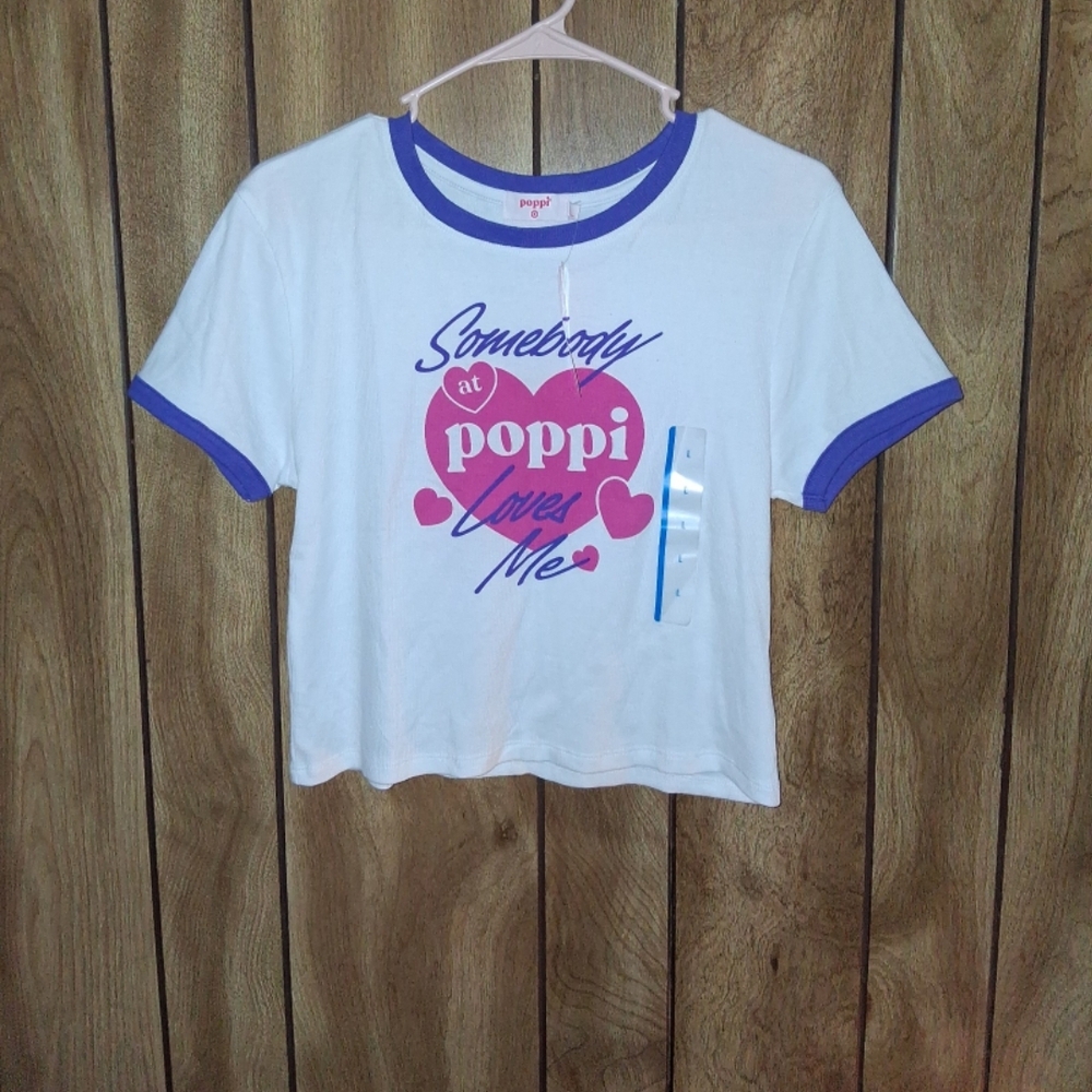 White and Purple Graphic Tee